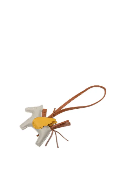 Hermès Pre-Owned 2022 Milo Lambskin and Swift Grigri Rodeo Pegase Bag Charm PM key chain Brown K42CV88IP0I7HIOW