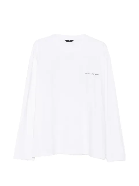 7 For All Mankind graphic-print long-sleeve T-shirt White 7MEO0G54