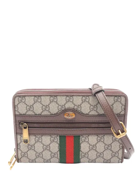 Gucci Pre-Owned 2016-2026 GG Supreme Web Ophidia Wallet On Chain crossbody bag Neutrals IICAJR5U6OG93CMJ