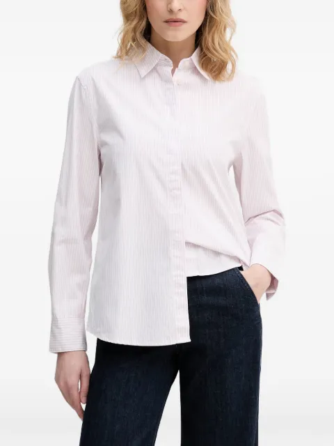 Benetton vertical-stripe long-sleeved shirt Pink 59T7DQ0BH