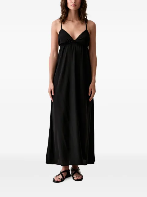 Benetton criss-cross back sleeveless maxi dress Black 434Q5V02L