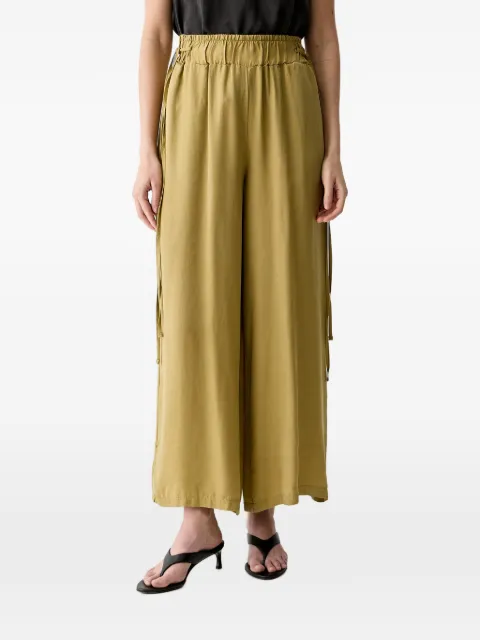 VICOLO elasticated-waistband wide-leg palazzo pants Green TAB0570