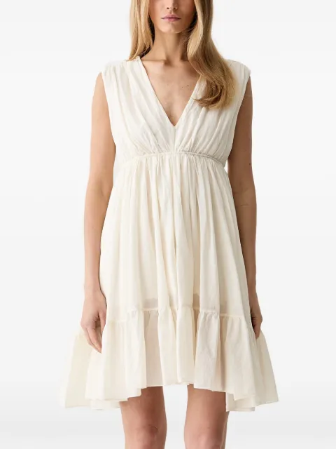 VICOLO braided-detail tiered mini dress Neutrals TAB0673