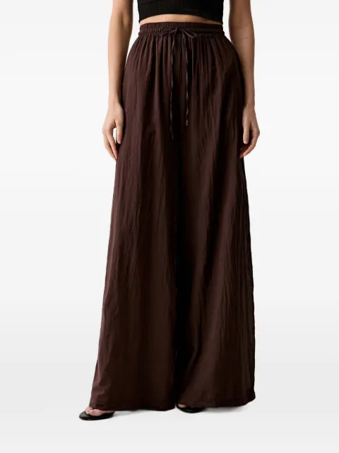 VICOLO drawstring-waist palazzo pants Brown TAB0700