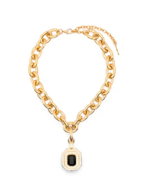 Alessandra Rich crystal-embellished curb-link necklace Gold FABA3371J0024