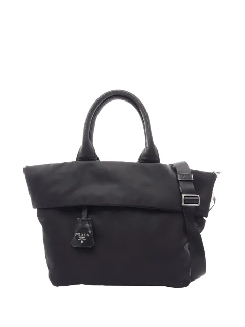 Prada Pre-Owned 2010-2026 Tessuto Reversible satchel Black 5RWRL4Y8D8HECUIY