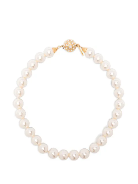 Alessandra Rich logo-engraved necklace Neutrals FABA3372J0034