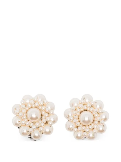 Alessandra Rich floral earrings Neutrals FABA3364J0003