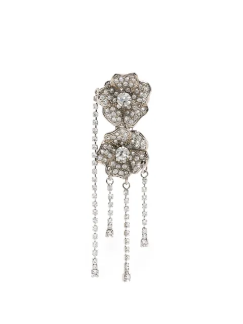Alessandra Rich crystal-embellished floral-motif earrings Silver FABA3379J0024