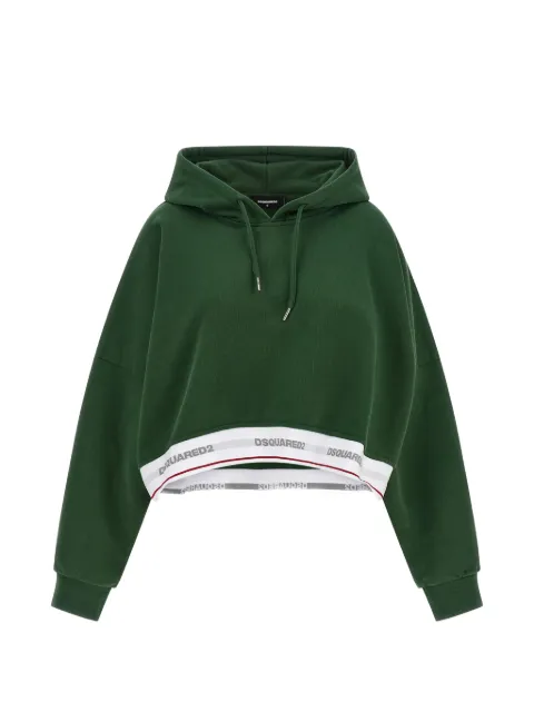DSQUARED2 logo-lettering hoodie Green S72GU0522D25028