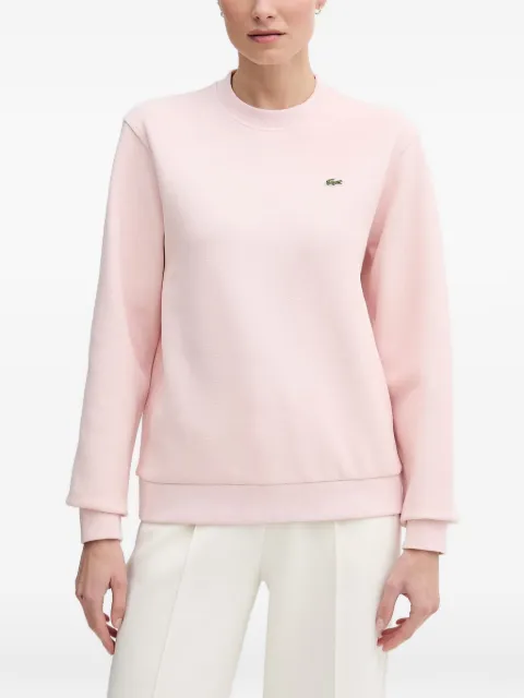 Lacoste logo-patch ribbed-trim sweater Pink SF5245