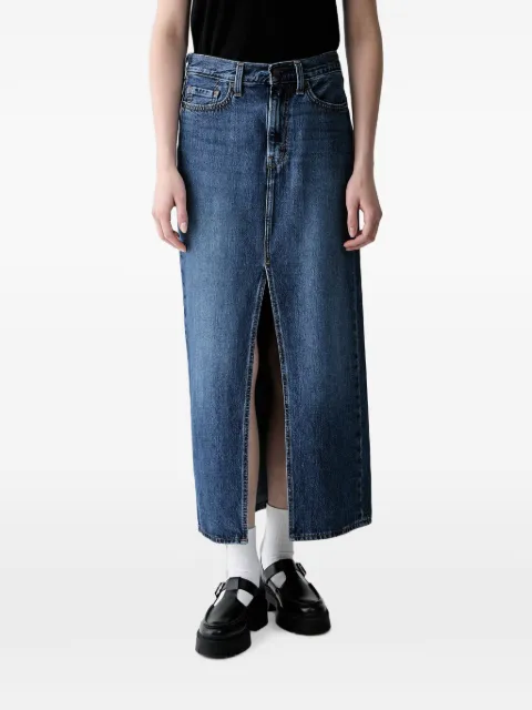 Levi's front-slit denim maxi skirt Blue A7512
