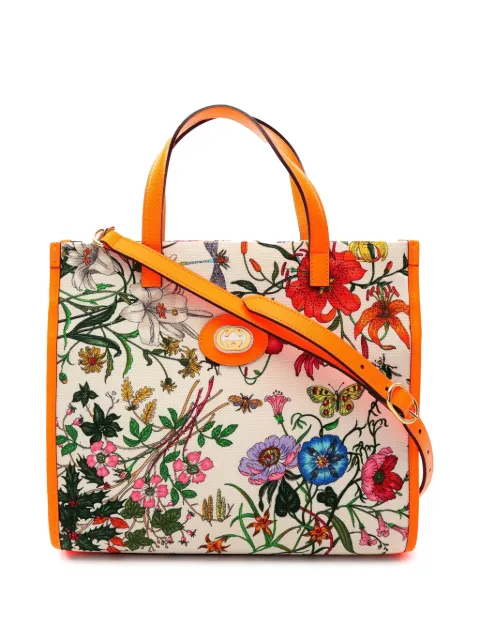 Gucci Pre-Owned 2000-2015 Medium Canvas Flora satchel White GX7EB21T2ZCC4UTZ