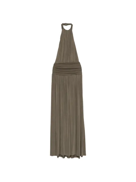 ARCINA ORI Santina halterneck maxi dress Grey HS25DR061