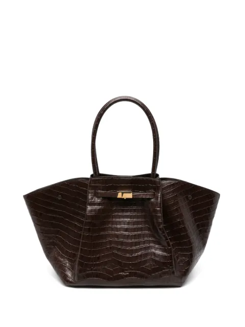 DeMellier New York croc-effect leather tote bag Brown D90CEM45