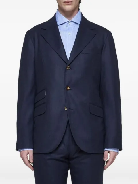 Brunello Cucinelli single-breasted wool suit Blue ME226LDWHC396