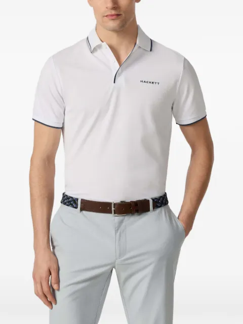Hackett London tipped short-sleeve polo shirt White HM5600195