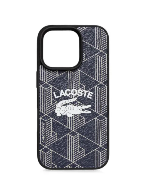 Lacoste logo-print geometric-pattern iPhone 16 case Blue LCHMP16LPIGV
