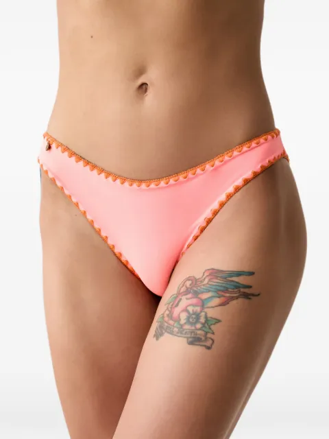 Kurt Geiger London whipstitch-trim bikini bottoms Pink KGL4WBT29