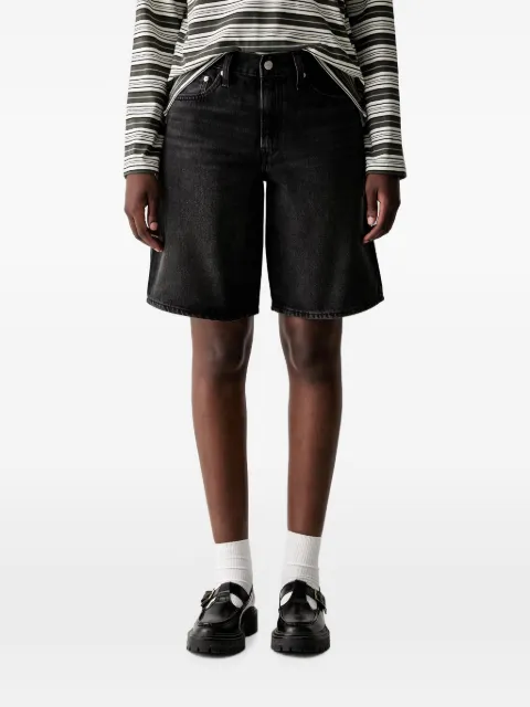 Levi's Middy faded-effect denim shorts Black 005LV