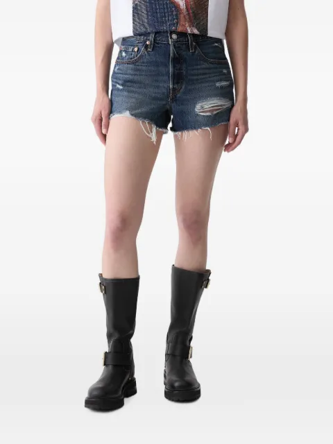 Levi's 501 distressed-effect denim shorts Blue 56327