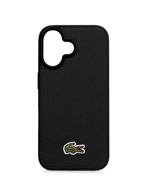 Lacoste logo-patch piqué iPhone 16 case Black LCHMP16SPVCK