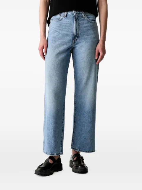 Levi's logo-patch straight-leg jeans Blue A0092