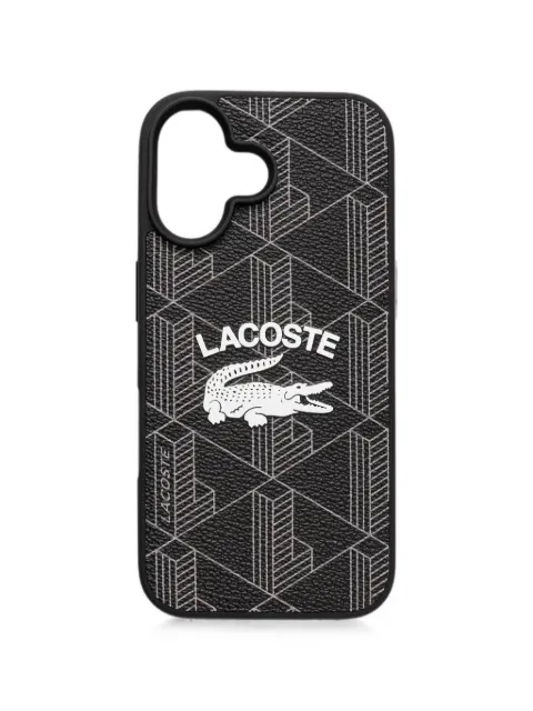 Lacoste logo-print geometric-pattern iPhone 16 case Black LCHMP16SPIGK