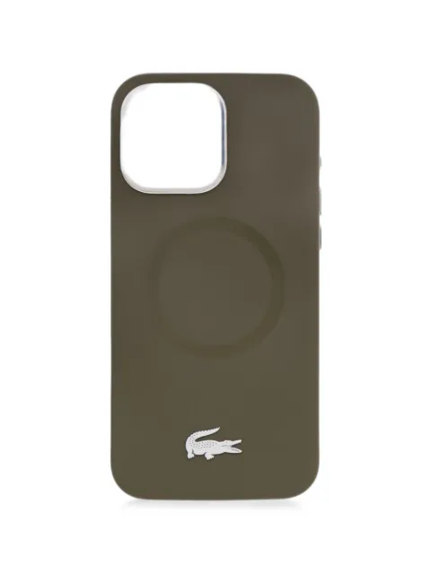 Lacoste logo-plaque iPhone 16 case Green LCHMP16XSMAB