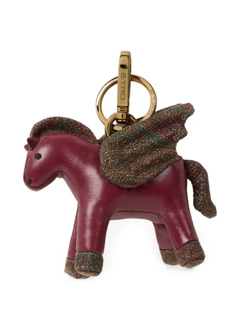 ETRO Pegaso leather bag charm Red WP2I0046AP413