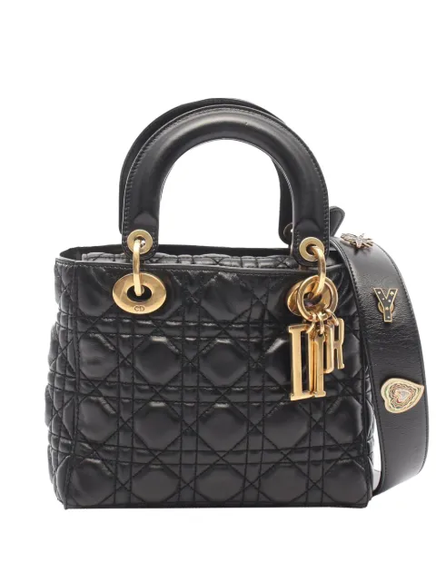 Christian Dior Pre-Owned 2010-2026 Small Lambskin Cannage My ABCDior Lady Dior satchel Black CEG87RVF79209LWG