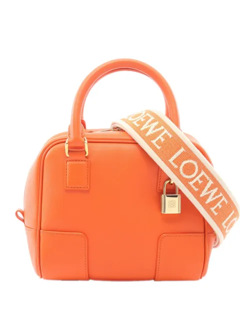 Loewe Pre-Owned 2010-2026 Calfskin Amazona 16 Square Bag satchel Orange Y5KQ6GHHYLQ1SI5V