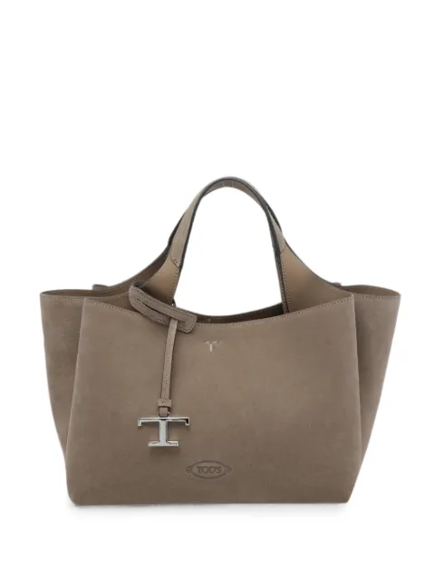 Tod's T-logo suede tote bag Neutrals XBWAPAFL100XBL