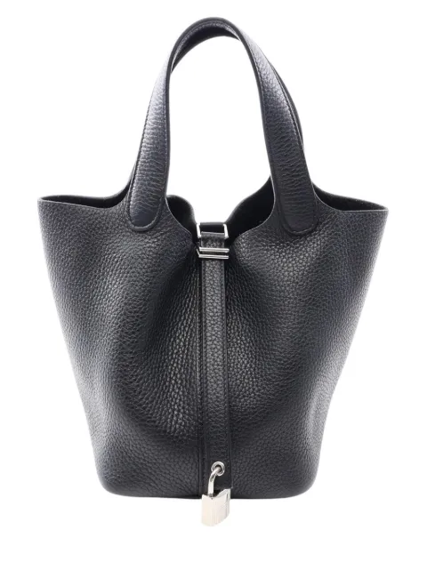 Hermès Pre-Owned 2020 Clemence Picotin Lock 18 handbag Black O9N9SAXB87TCKBBL