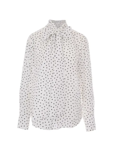 P.A.R.O.S.H. star-print pussy-bow blouse White D381323802