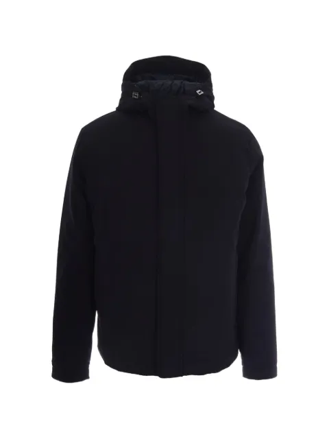 Herno hooded concealed-fastening jacket Blue PI001364U12650