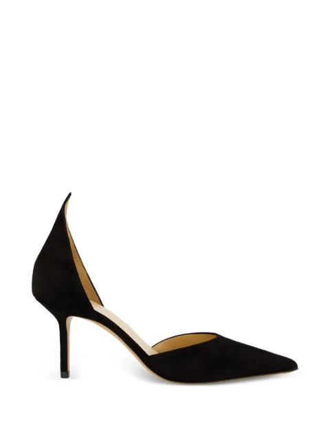 Francesco Russo high-back suede pumps Black R1P1038