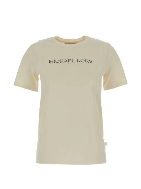 Michael Michael Kors shadow-embossed logo T-shirt Neutrals MT6528597J