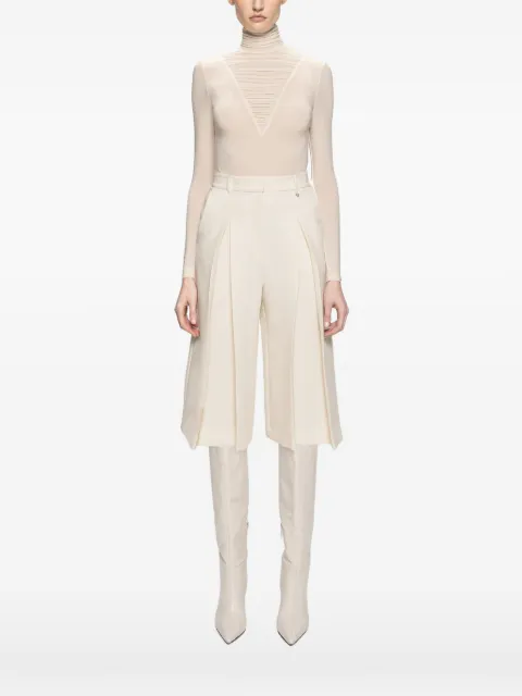 NISSA lyocell wool-blend turtleneck top Neutrals TOP16787CREAM