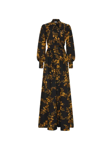 Rebecca Vallance Gilded floral long sleeve maxi dress Black 26031860