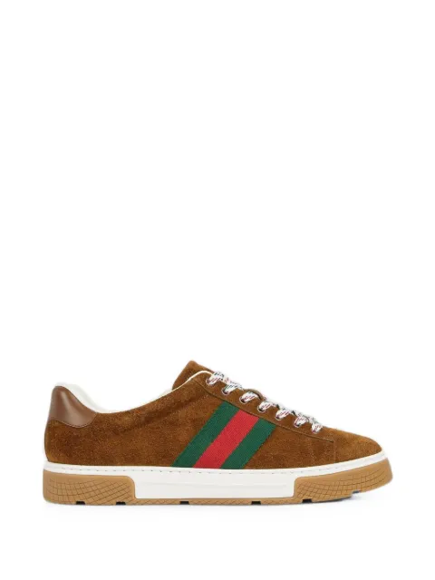 Gucci Ace Web-detail low-top sneakers Brown 849836AAFS3