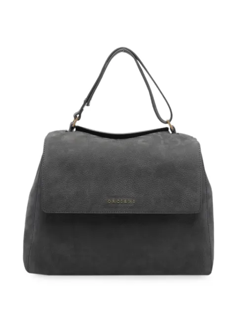 Orciani Sveva leather handbag Grey BT2006NBUCARBONE