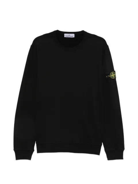 Stone Island 6100049 brushed organic cotton fleece sweatshirt Black L2S156100049S0A20