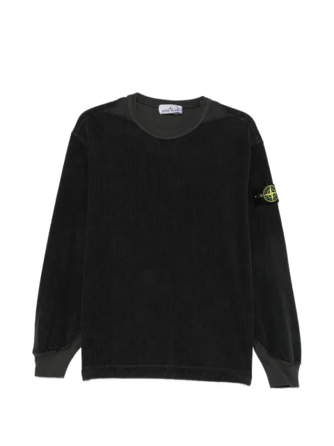 Stone Island corduroy-texture Compass-patch sweater Grey L2S156100030S0444