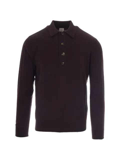 Eleventy long-sleeve polo shirt Red N76POLN07MAG0K00710