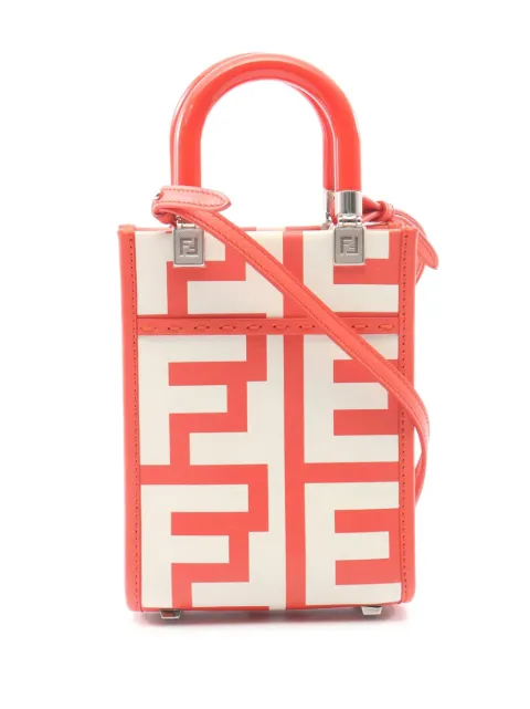 Fendi Pre-Owned 2010-2026 Marc Jacobs Mini Leather Sunshine Shopper Tote satchel White 6DU5F98ME55D53O7