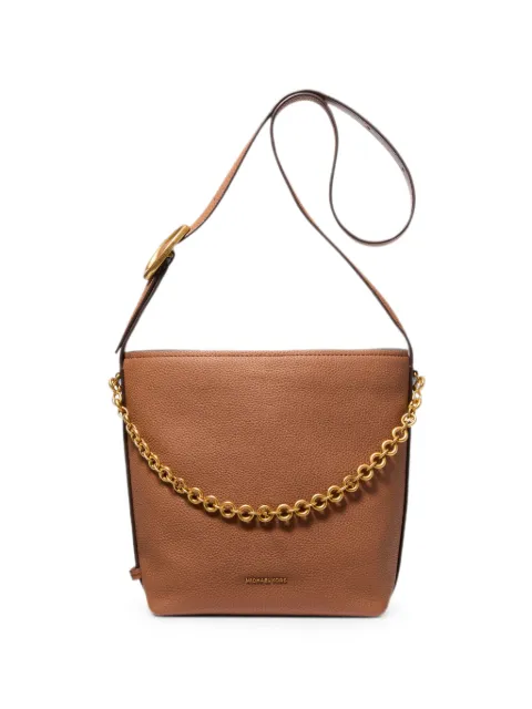 Michael Michael Kors Nolita small pebbled leather bucket tote bag Brown 30T6AUEM5L