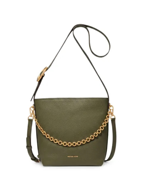 Michael Michael Kors Nolita SM bucket messenger bag with chain Green 30T6AUEM5L