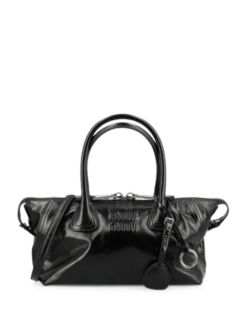 Miu Miu logo-embossed shoulder bag Black 5BA3382A44