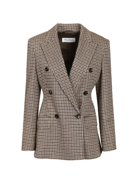 Max Mara houndstooth-pattern double-breasted blazer Neutrals 2621916091600
